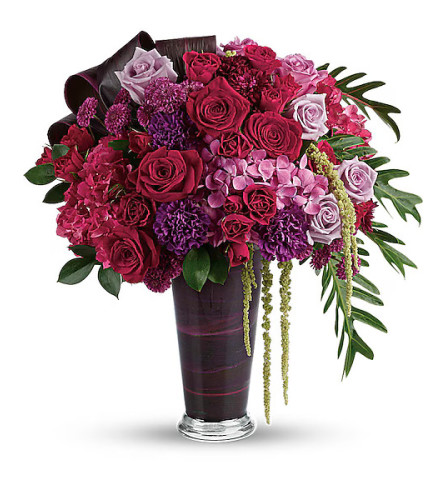 Cascading Elegence Vase. An arrangement by Lennons Flowers.