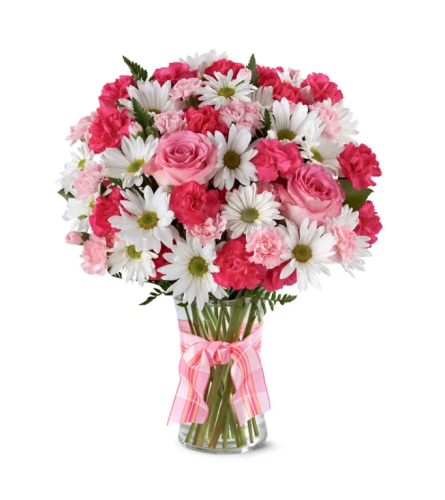 Pink Surprise Bouquet - Deluxe. An arrangement by Garden Florist.