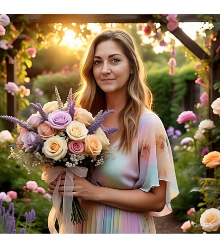 Designer's Choice Romantic Arrangement. An arrangement by Anne Marie Rose Floral Design.