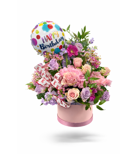 Birthday Wishes. An arrangement by Cielo's Floral Designs.