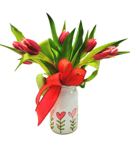 Darling Blooms - Tulips. An arrangement by Brown Floral and Fudge.
