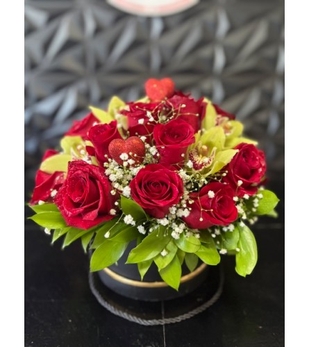 Orchid Rose Delight. An arrangement by Hialeah Flowers.