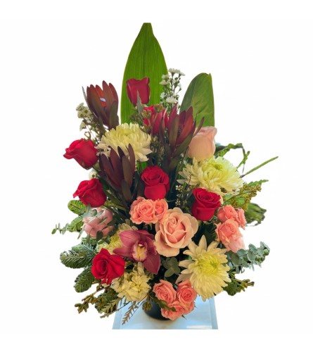 Radiant Rose Embrace - Deluxe. An arrangement by Flowers by Peter.