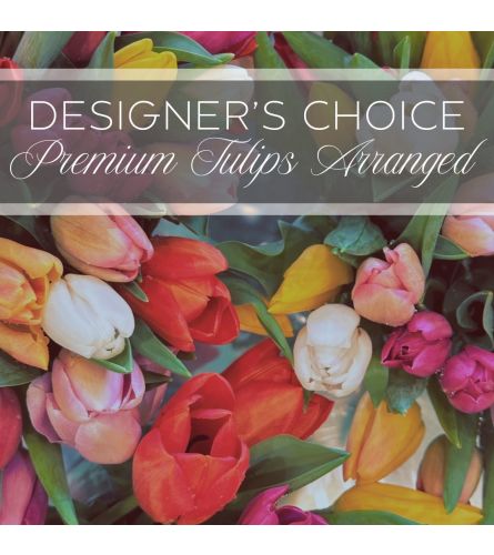Tulips. An arrangement by The Greenhouse Florist.