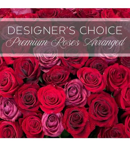 Premium Roses Arranged. An arrangement by The Greenhouse Florist.
