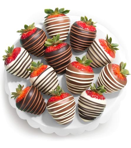 12 Chocolate Covered Strawberries. An arrangement by Love Story Florist.