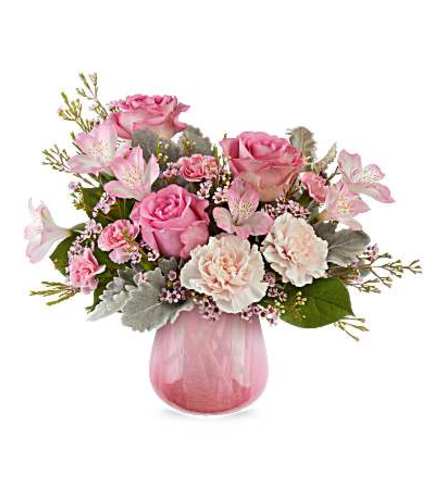 Teleflora's Darling Bloom arrangement - Deluxe. An arrangement by Nicol Florist.