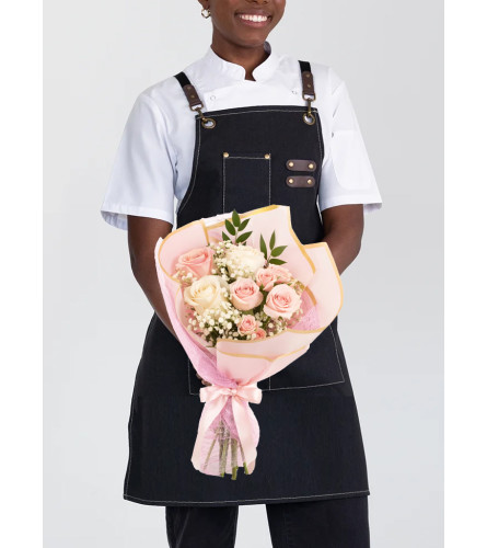 Blush Pearl Hand-Tied Bouquet. An arrangement by Flowers and Beyond.