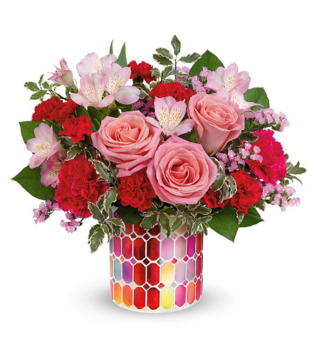 Charming Mosaic Bouquet. An arrangement by Flowers and Beyond.