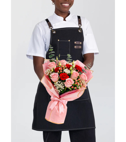 Rosé Romance Hand-Tied Bouquet. An arrangement by Flowers and Beyond.