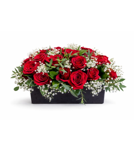 Crimson Promise. An arrangement by The Paradise Of Flowers.