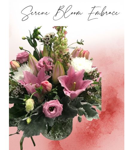 Serene Bloom Embrace. An arrangement by Flower Barn.