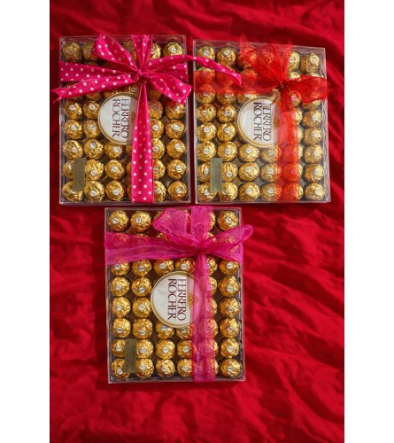 Ferrero Rocher Chocolates. An arrangement by Bee Flowers.