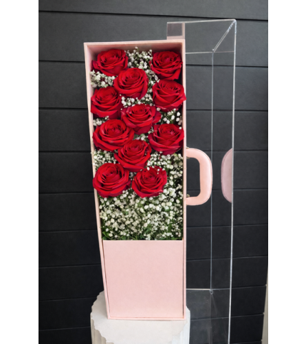 12 Reasons I love you (dozen rose box). An arrangement by Marianna's Flower Island.