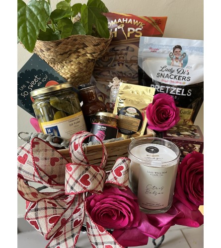 Love Language Basket. An arrangement by Osborne Florist.