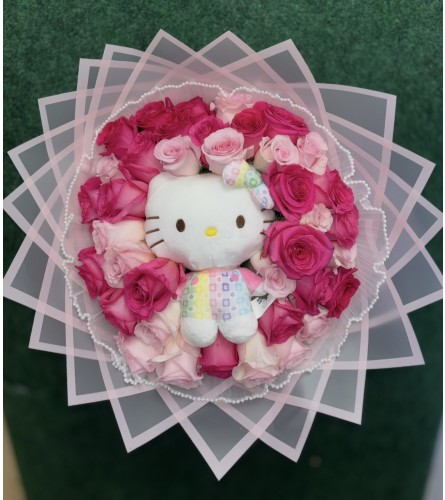 hello kitty hugs and kisses - Deluxe. An arrangement by Vemongi Flowers.