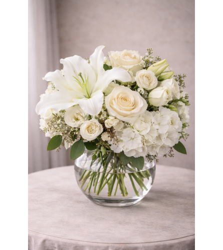 Whispering White Elegance. An arrangement by Floral With a Twist.