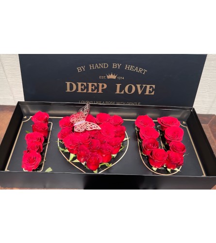 deep love. An arrangement by Illusion Flower Shop.