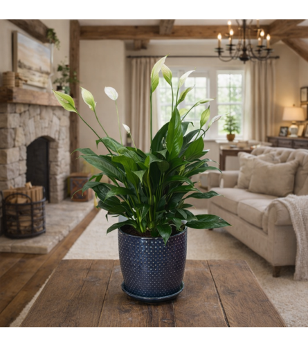 Premium Peace Lily - Deluxe. An arrangement by Petals and Co..