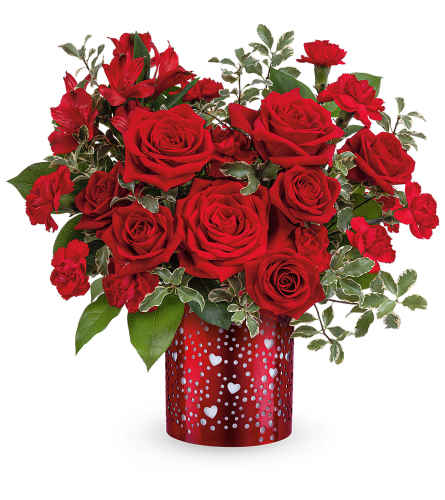 I Heart You Bouquet - Deluxe. An arrangement by Sueppel's Flowers.