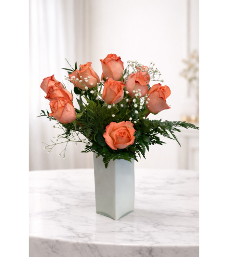 Sweetheart Rose Vase. An arrangement by Lori's Hearts and Flowers.