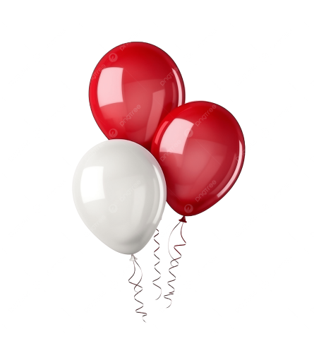 Valentine's Day assorted latex balloons- 3 count. An arrangement by Prosper Blooms.