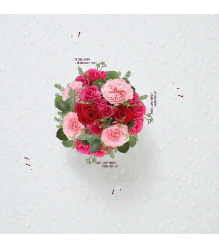 Hollywood Love Wrapped Bouquet - Deluxe. An arrangement by Thompson's Full Bloom.