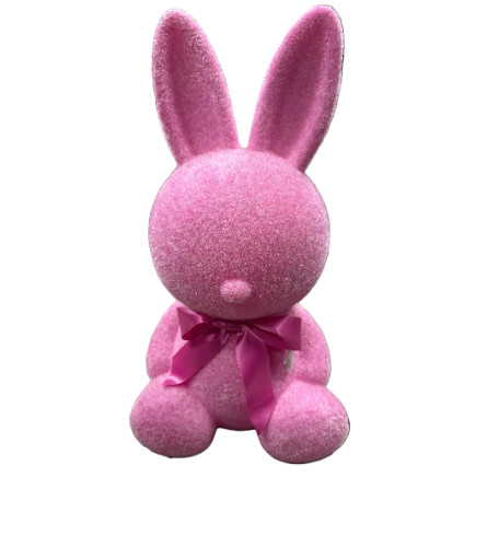 Large Chubby Flocked Bunnies. An arrangement by Flower Snobs at Cityview.