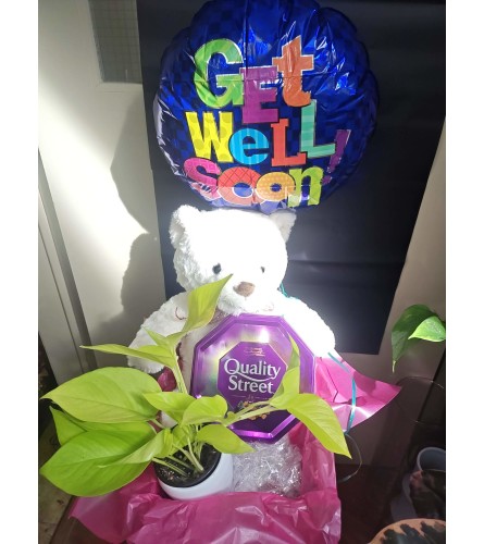 GETWELL BOX. An arrangement by KW Flowers.