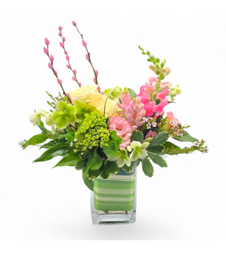 Whispering Winds Vase - Deluxe. An arrangement by Appleblossoms Flowers, Gifts and More.