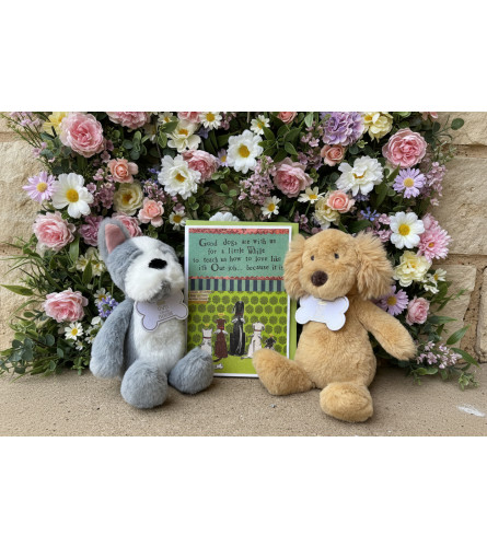 Hand-Crafted Dog Sympathy Bouquet. An arrangement by Flower Snobs at Cityview.