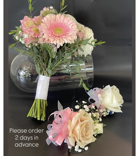 Prom Set. An arrangement by Violeta's Flower Shop.