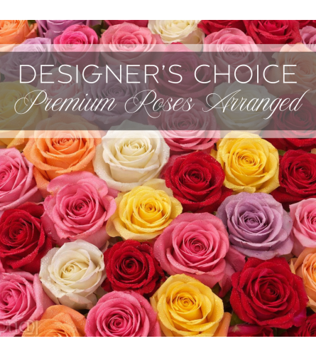 Designer's Choice Premium Roses Arranged. An arrangement by The Greenhouse Florist.