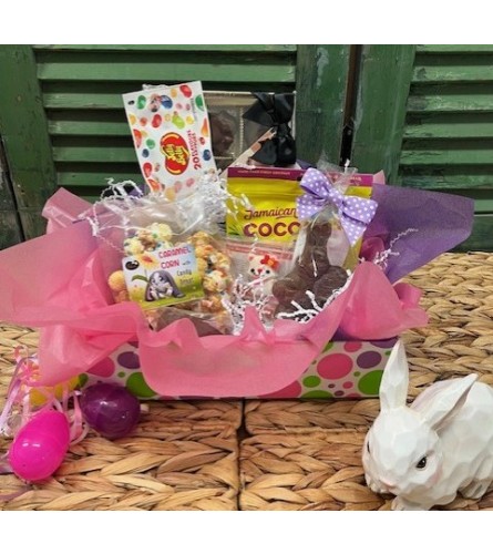 Easter Treat Basket. An arrangement by Forest Florist.