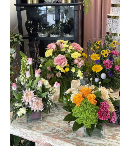 Designer’s Choice Easter and Spring Arrangement. An arrangement by New Britain Flower Shop.