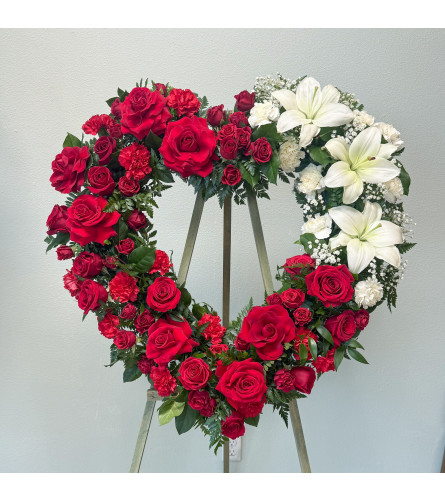 Piece of My Heart Wreath by The Poppy Studio. An arrangement by Orange County Florist.