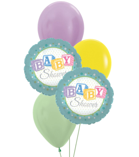 Baby Shower Classic Balloon Bouquet. An arrangement by Balloon Bouquets Plus.