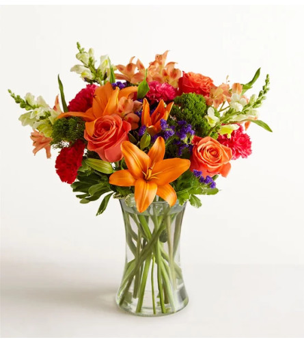 VIBRANT MEDLEY - Deluxe. An arrangement by J.D. Ballantine's Flowers and Gifts.