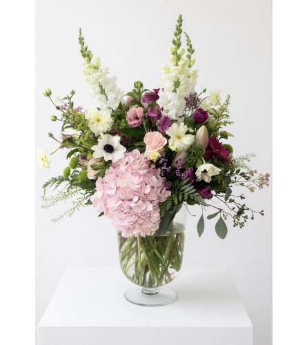 Strawberry Wine - Mothers Day Special. An arrangement by Aurora Greenhouse.