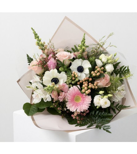Strawberries and Cream - Mothers Day Special. An arrangement by Aurora Greenhouse.