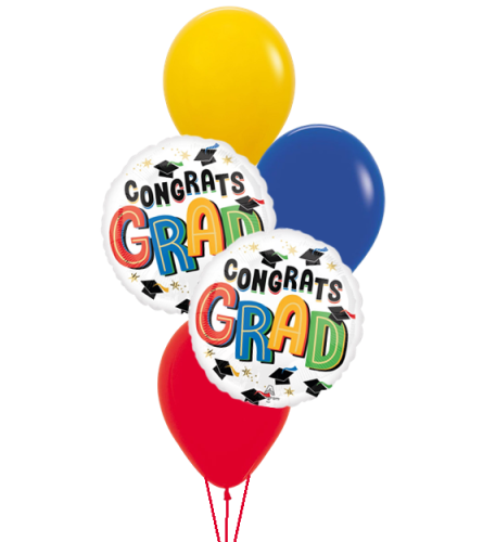 Bright Future Congrats Grad Classic Balloon Bouquet. An arrangement by Balloon Bouquets Plus.