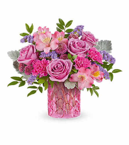 Teleflora's Pink Rhapsody Bouquet - Deluxe. An arrangement by Marivel's Florist and Gifts.