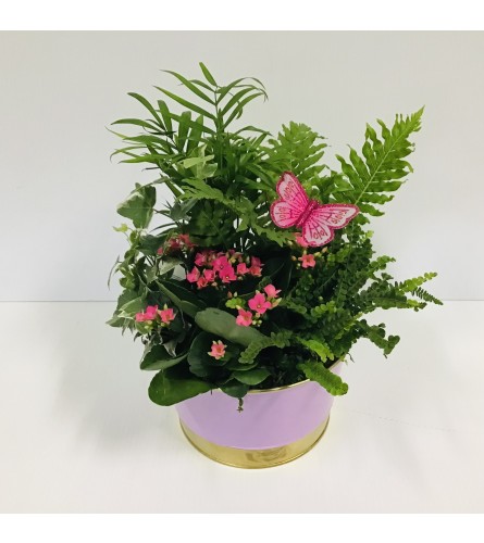 Spring Meadows planter. An arrangement by Prestige Floral.