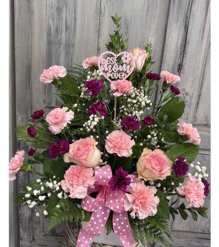 Carnation Love Bouquet. An arrangement by M's Flowers.
