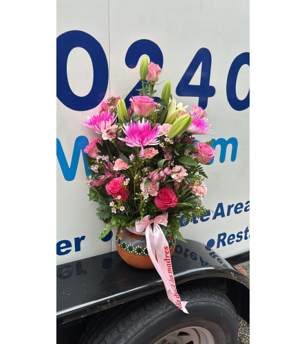Pink Elegance Bouquet. An arrangement by AandB Flowers.