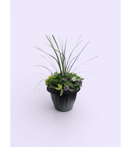 Novelty 16 Patio Garden Planter. An arrangement by Marianna's Flower Island.