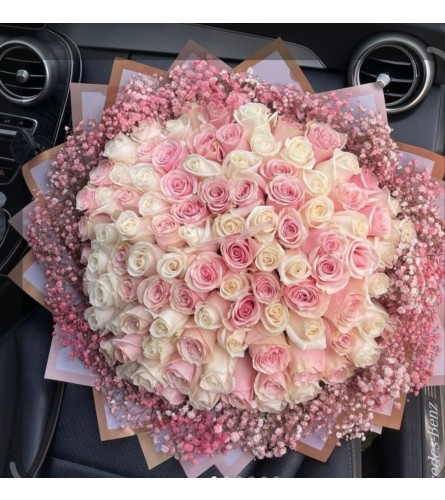 Wrap Roses Pink. An arrangement by Brickell Glamour Flowers.