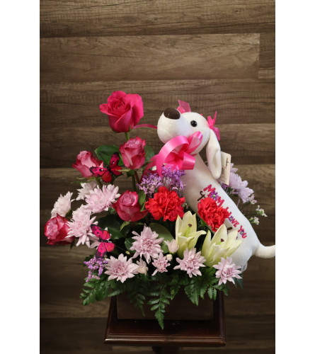 Mom I Love You Gift Basket. An arrangement by Sonia's Florist.