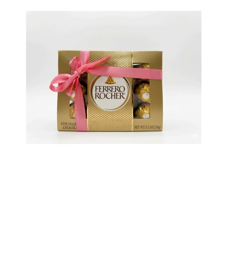 Ferrero Rocher Fine Hazelnut Chocolates. An arrangement by Marivel's Florist and Gifts.