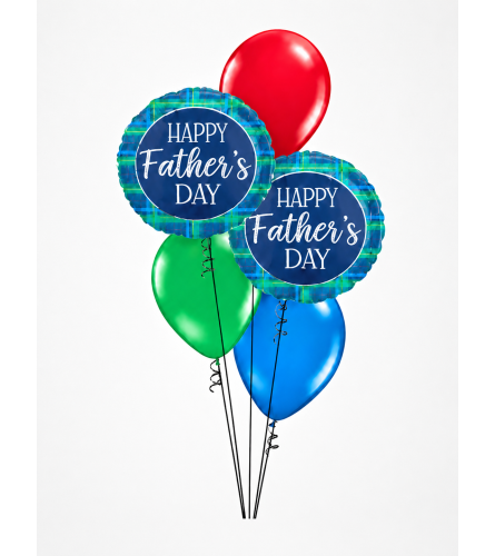 Father's Day Plaid Classic Balloon Bouquet. An arrangement by Balloon Bouquets Plus.